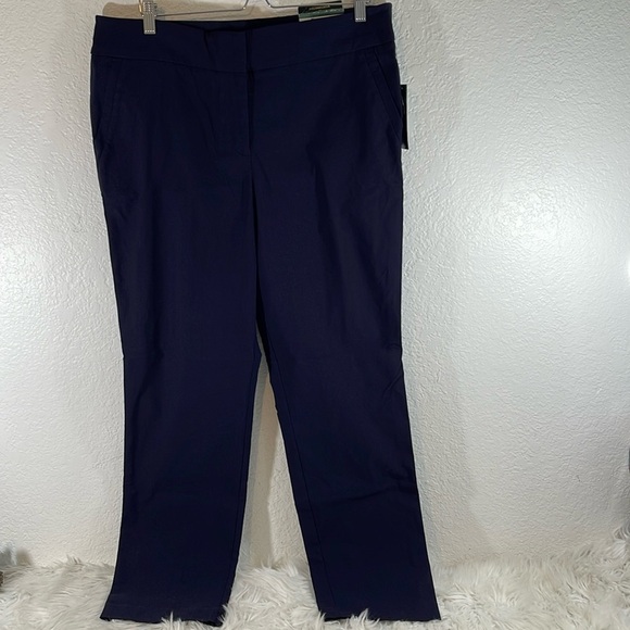 WORTHINGTON Women's Navy Blue Slim Fit Slacks/Pants with Pockets Size 18 NEW - Picture 1 of 10